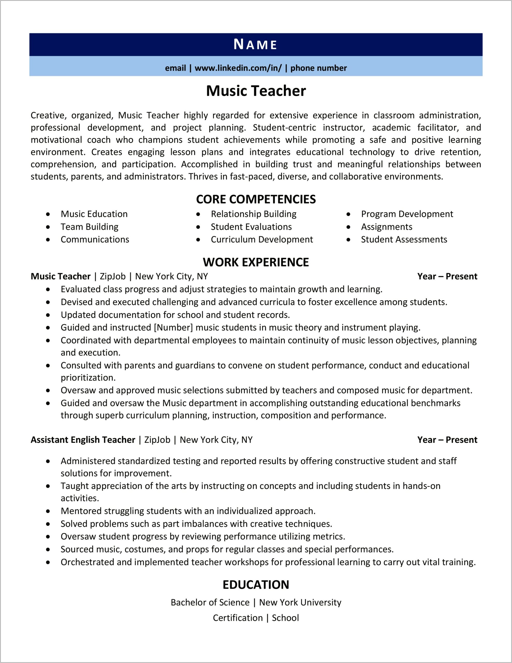 Teachers Assistant College Job Description For Resume