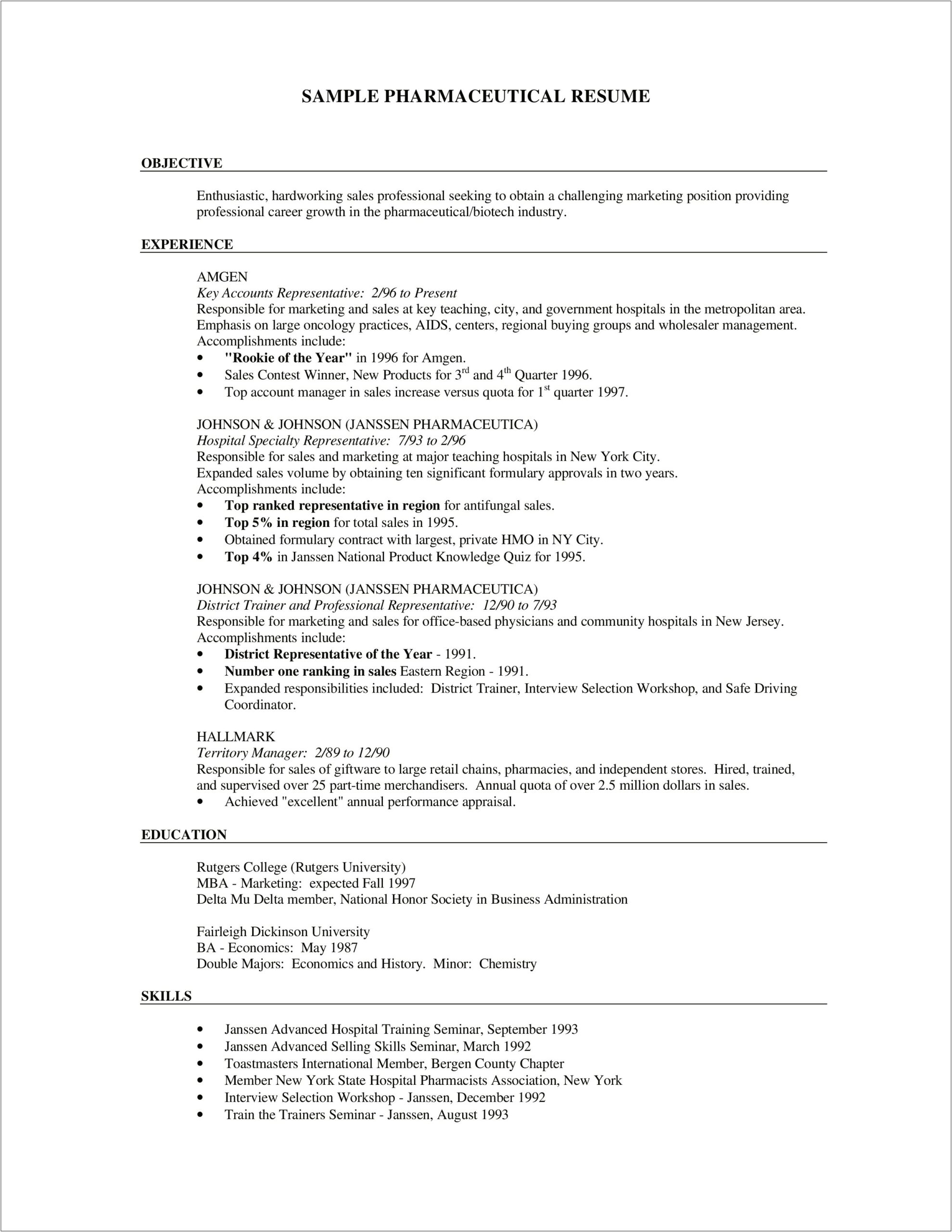 Technical Proficiency On Product Manager Resume