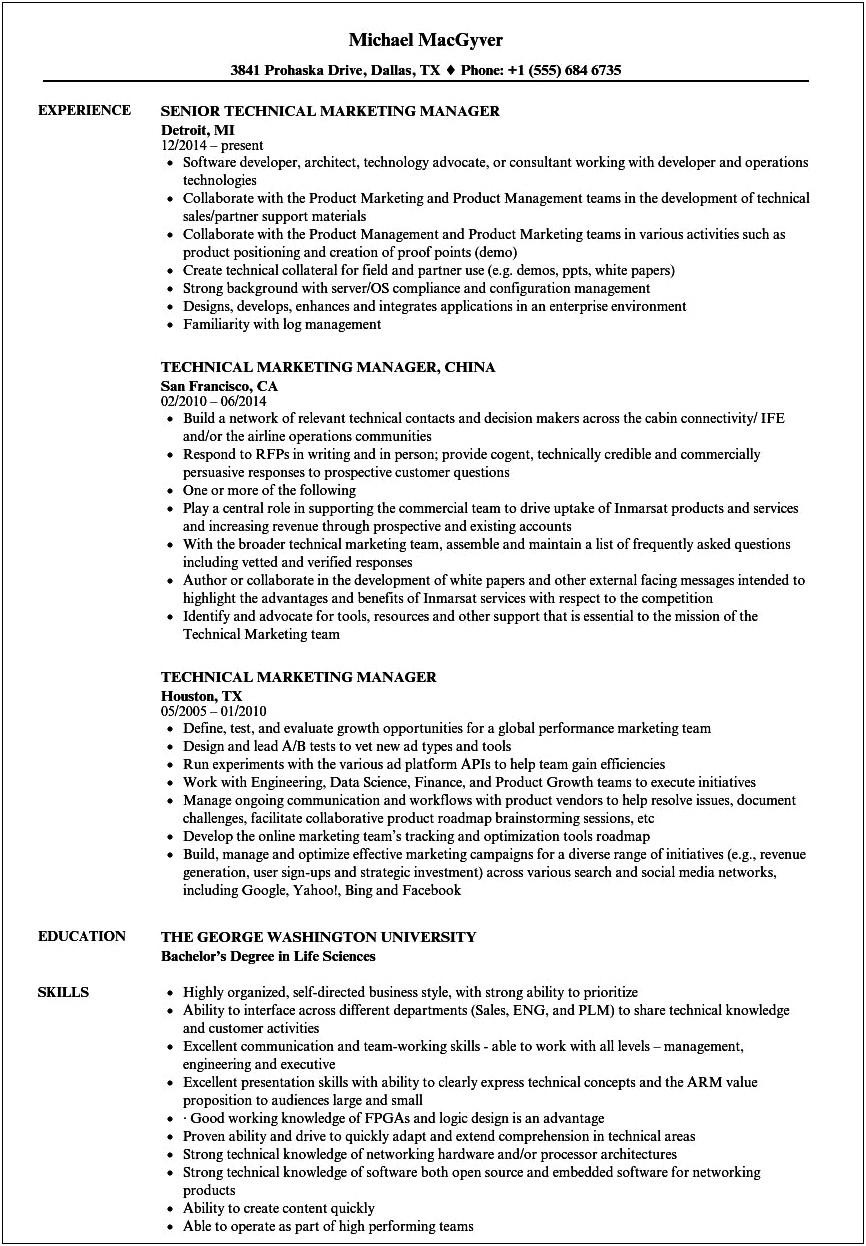 Technical Skills For A Resume Examples