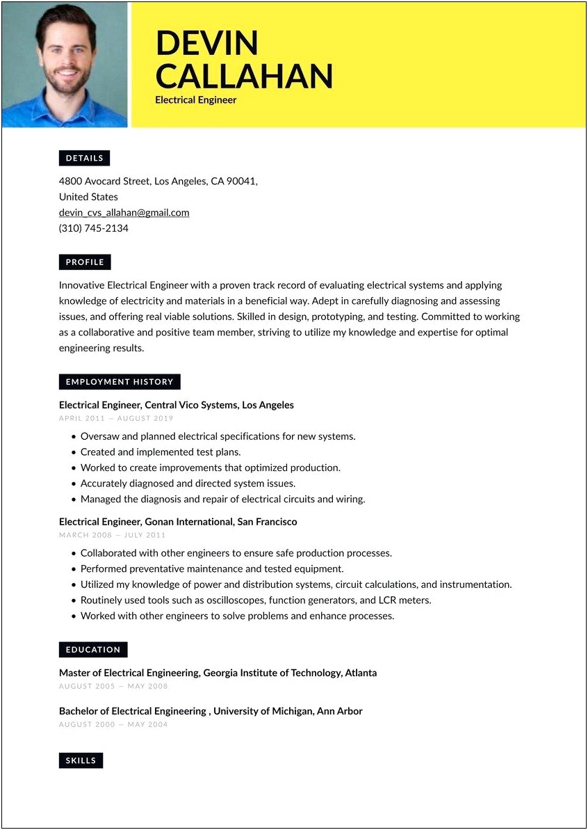 Technical Skills In Resume For Aerospace Engineer