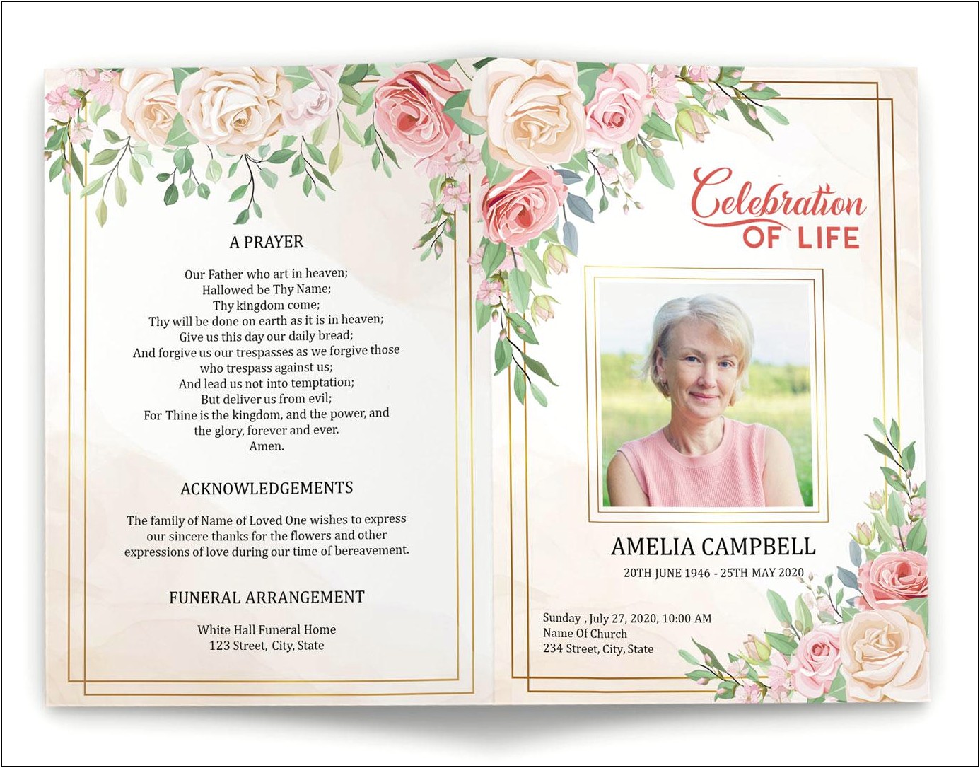 Template For Celebration Of Life Free Download
