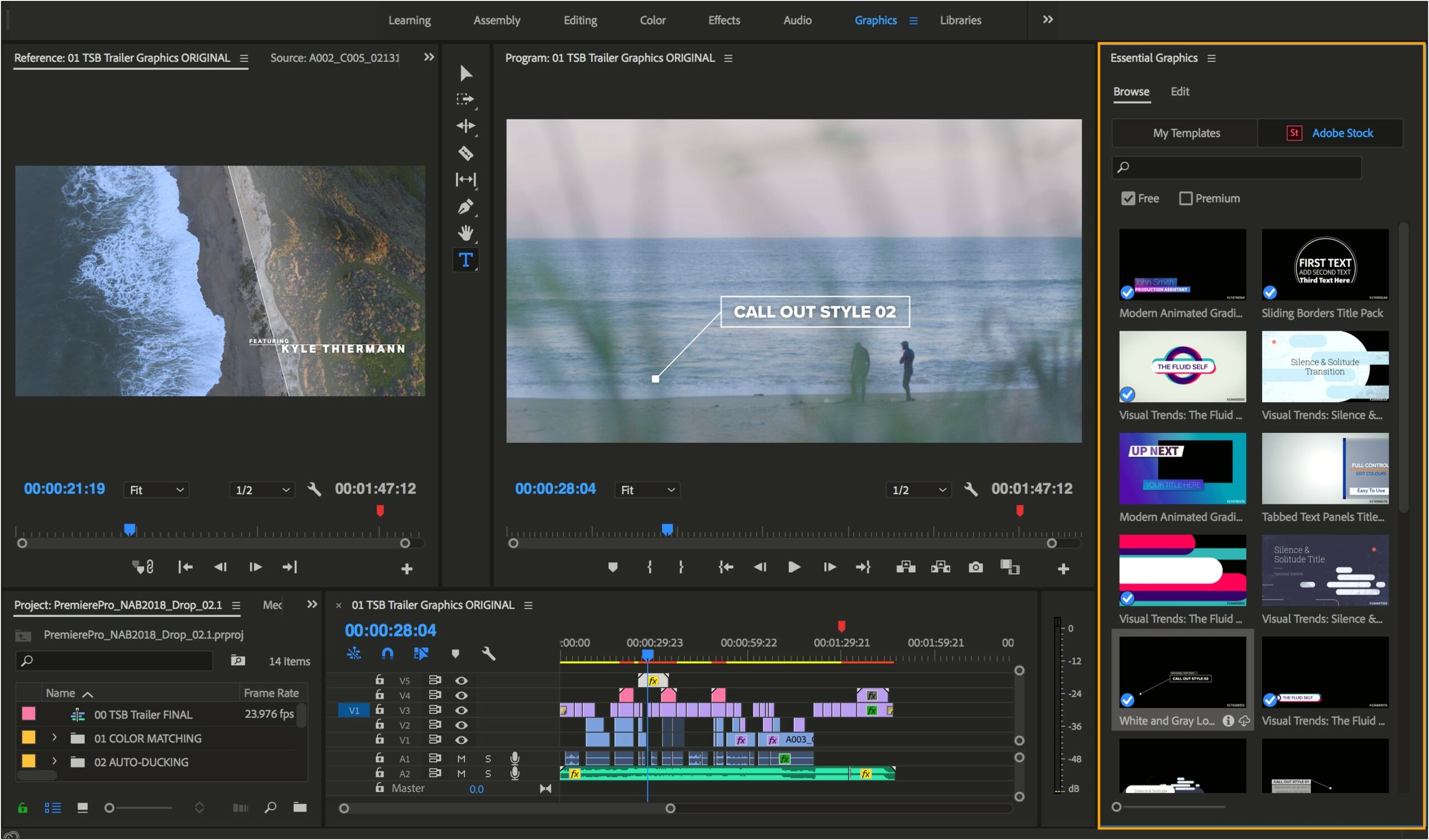 Template For Credit Scenes For Premiere Pro Free