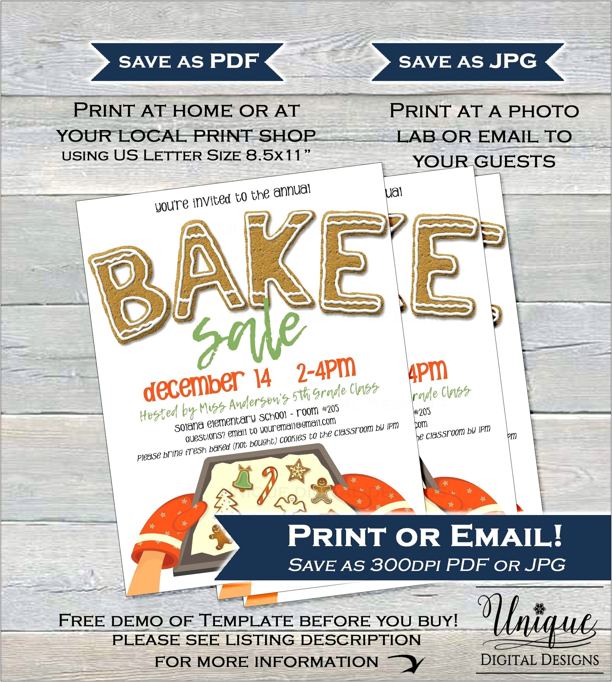 Template Posters For A Bake Sale Free