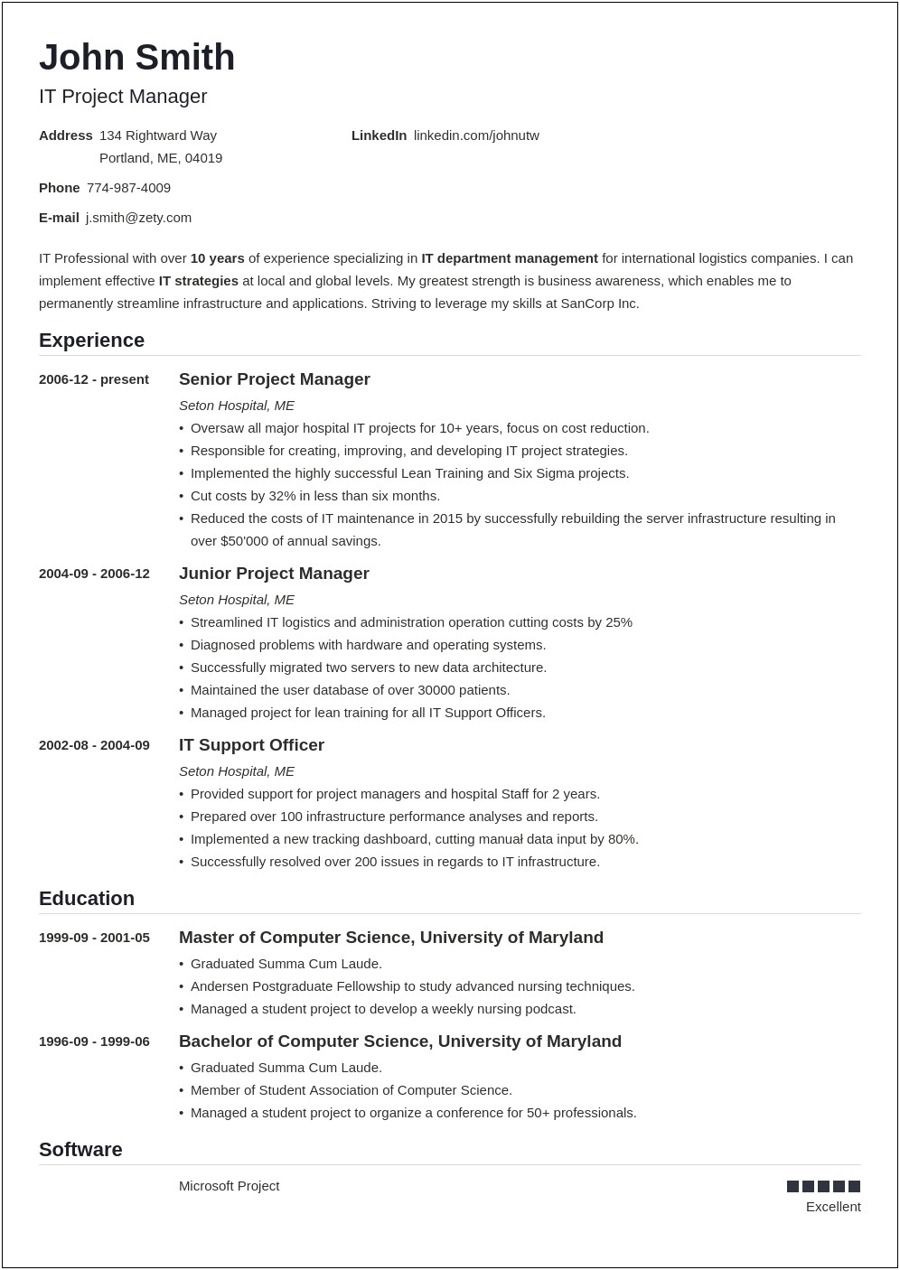Template Resume For Blue Collar Worker