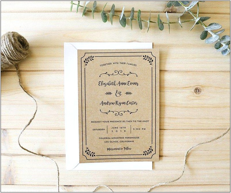 Templates For Country Wedding Invitations Free To Download