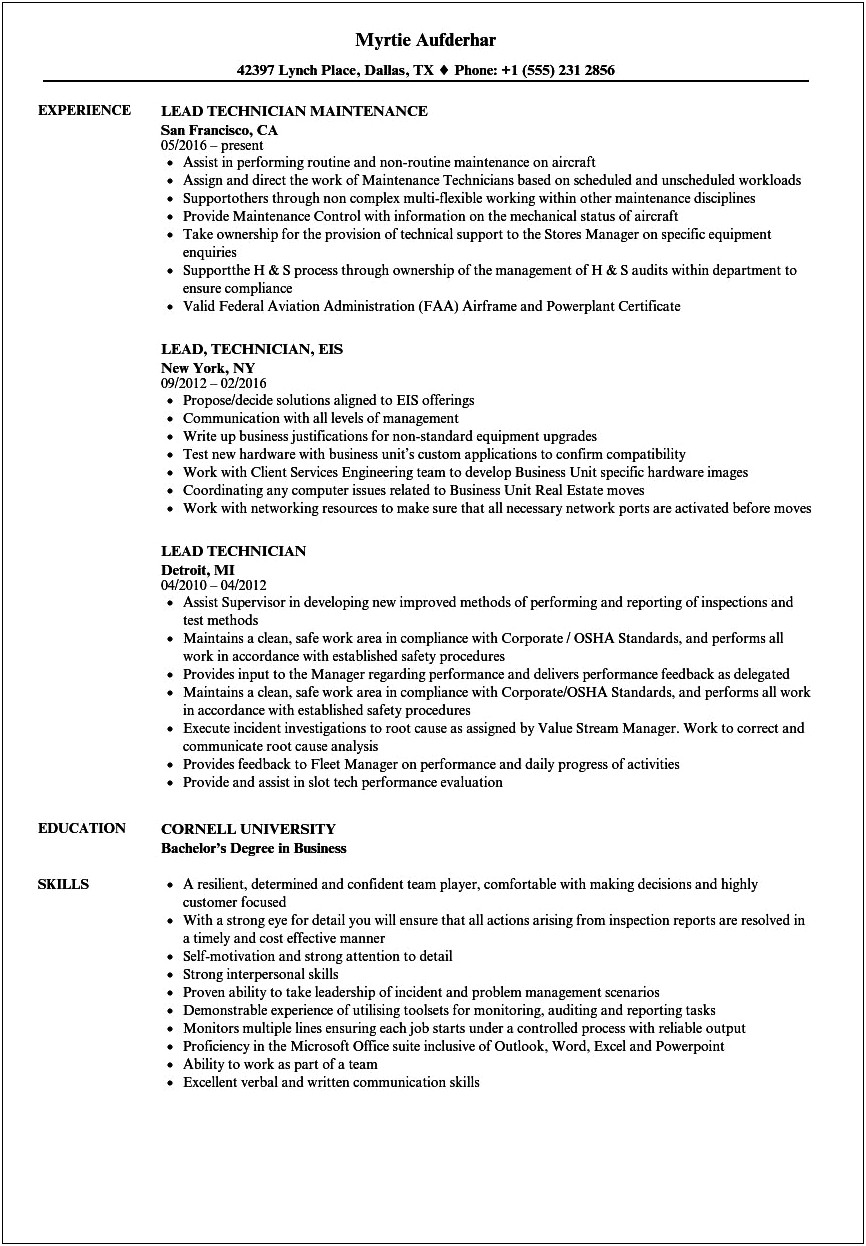 Termite Technician Job Description For Resume