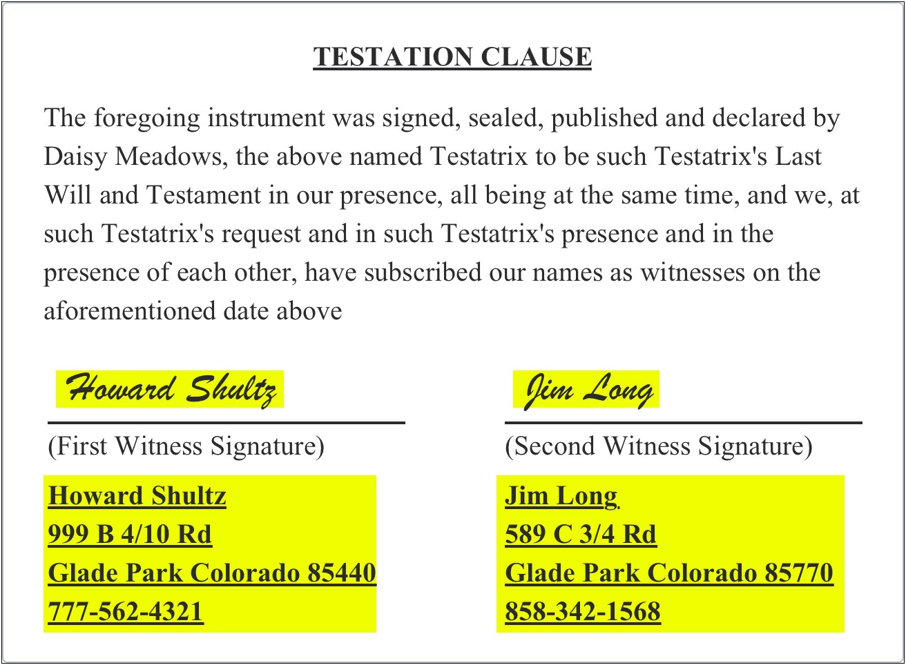 Texas Free Last Will And Testament Template Pdf