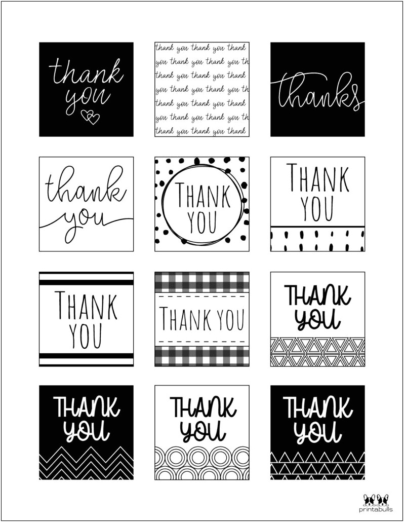 Thank You Tags For Favors Templates Free Printables