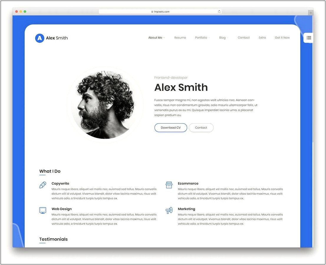 The Best Web Layout For Web Resume