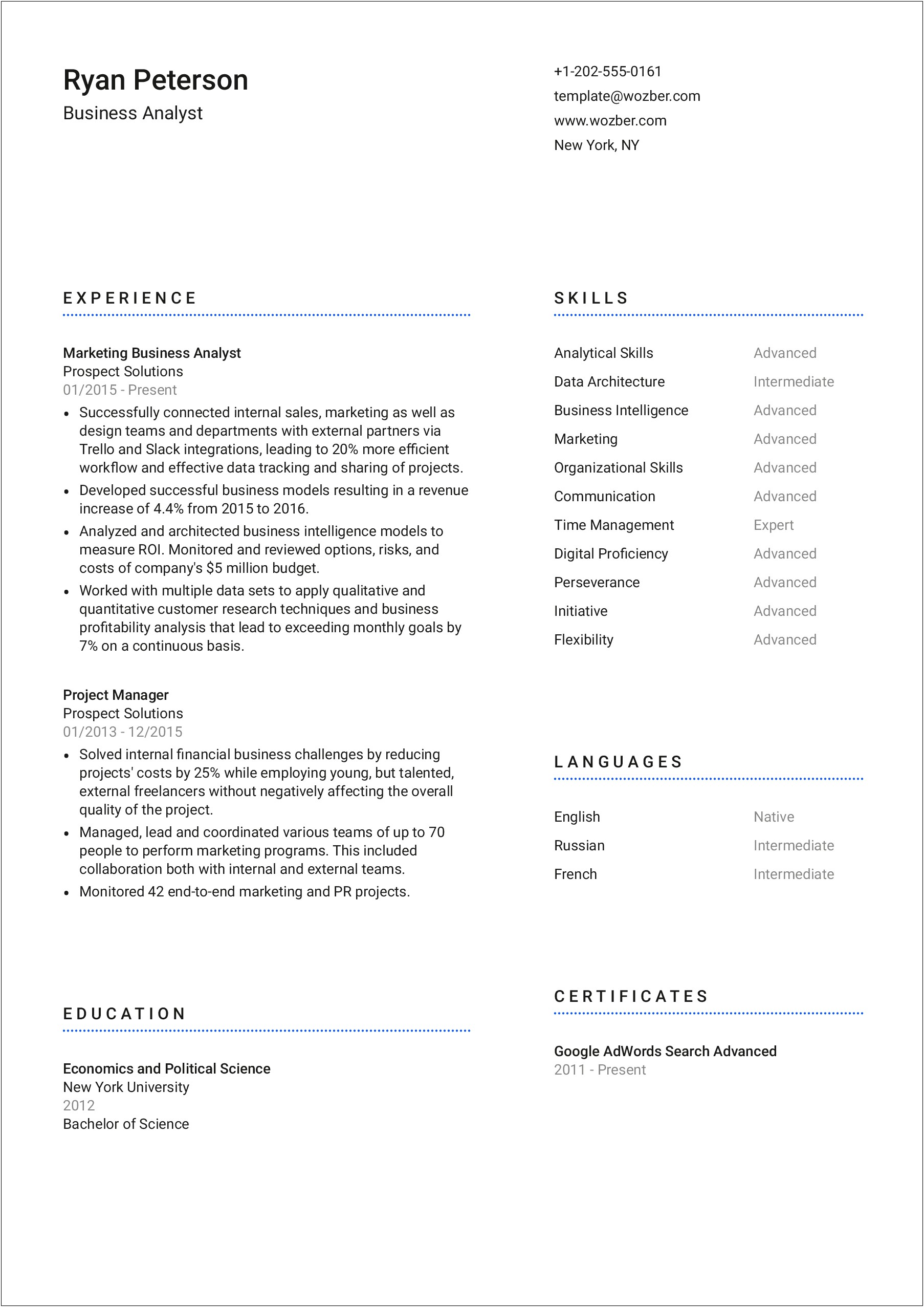 The Muse 275 Free Resume Templates