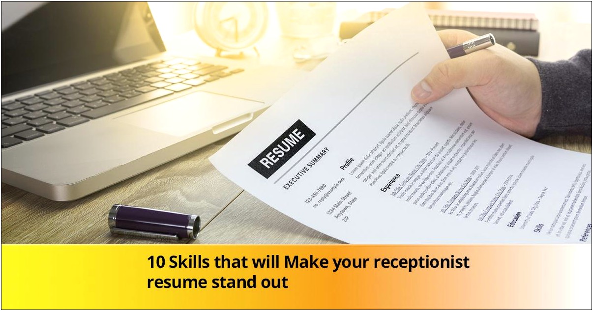 Things To Put On A Receptionist Resume