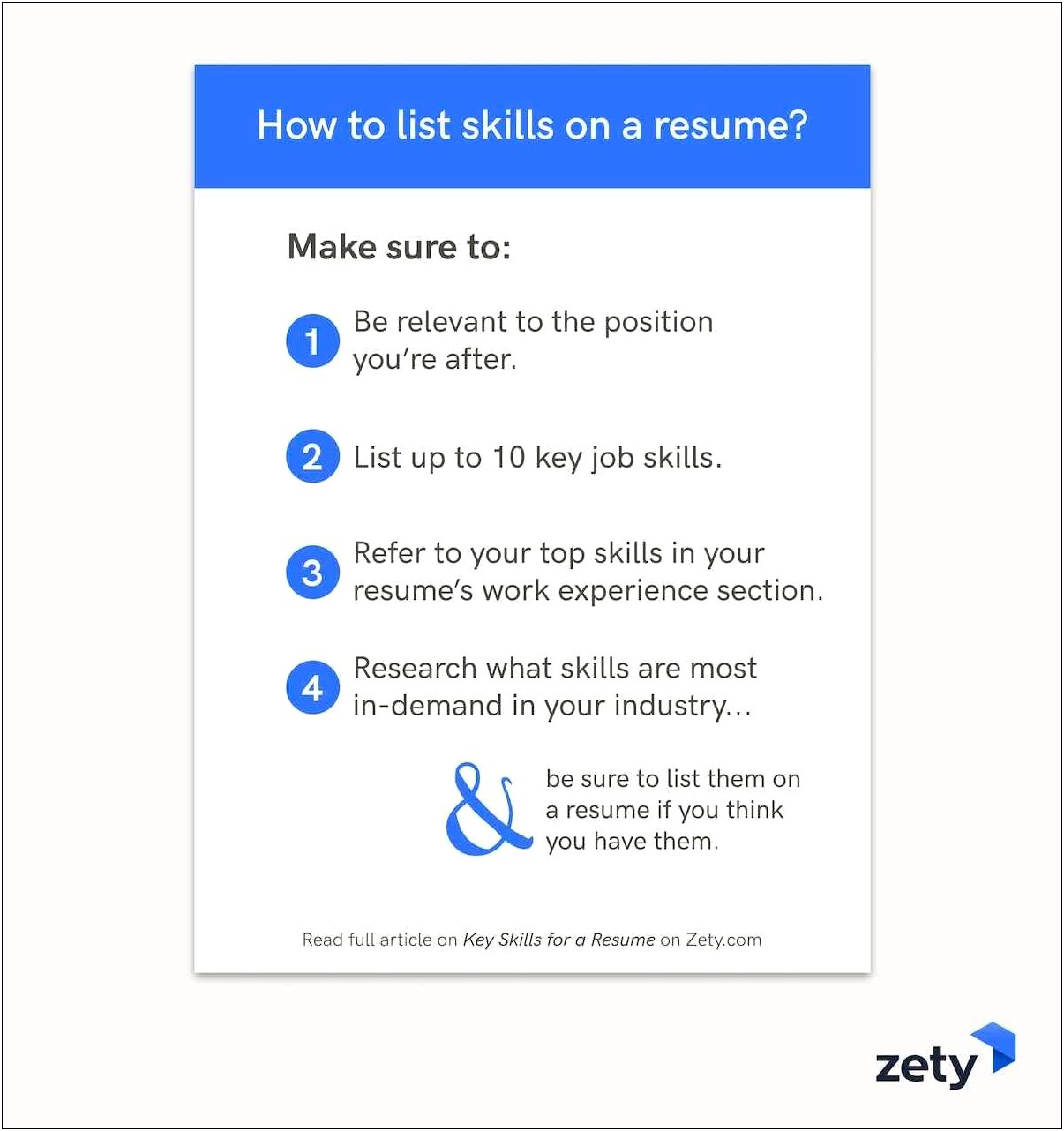 Things To Write In A Resume Skills