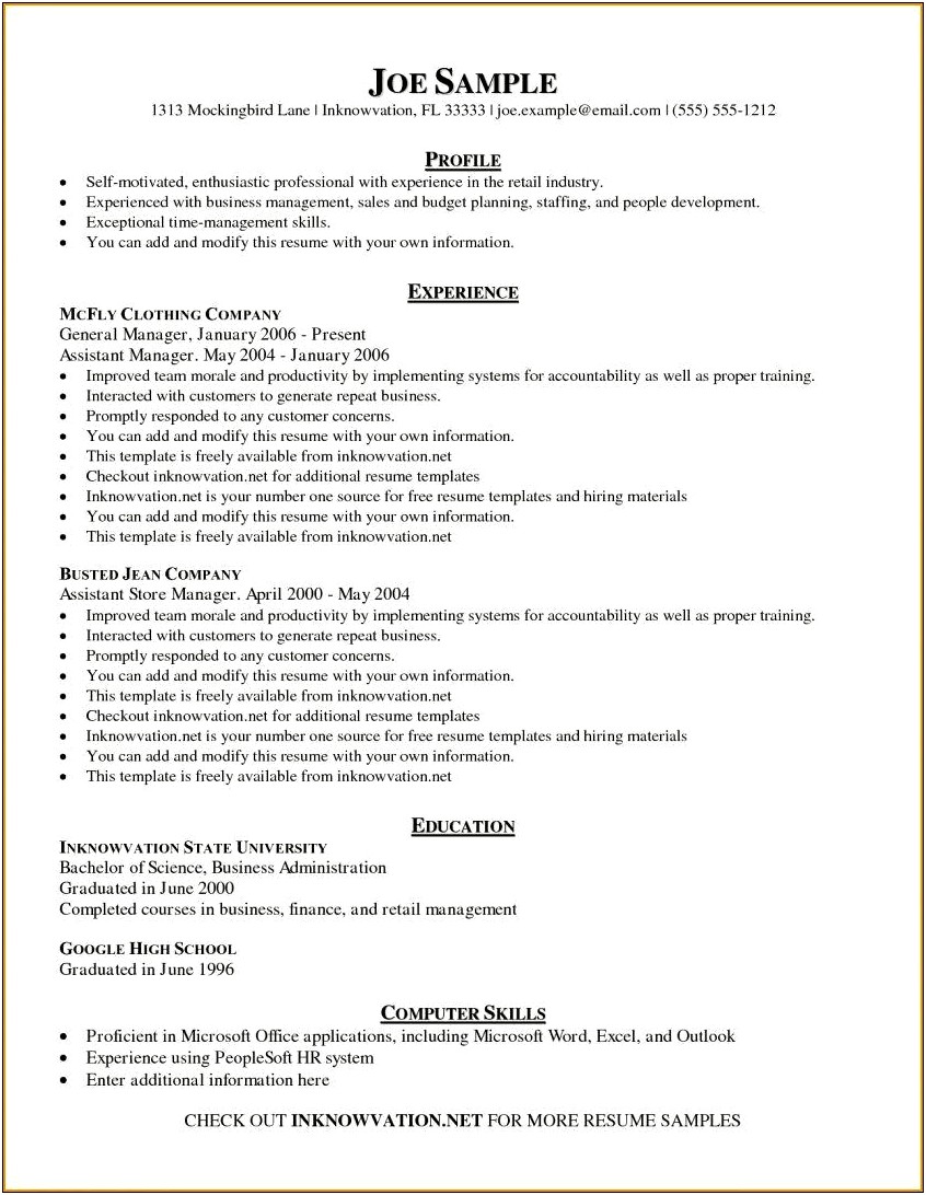 Time Management Skills Examples For Resume