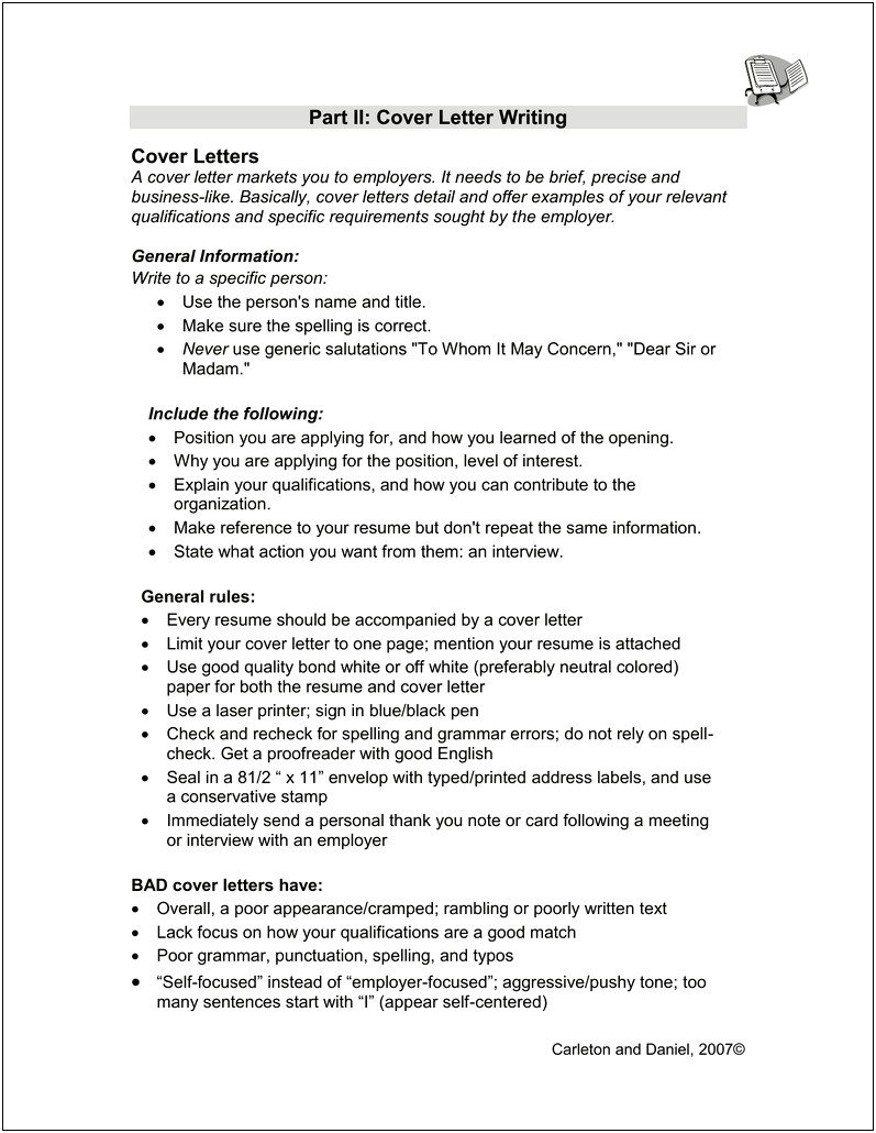 To Whom It May Concern Cover Letter Resume
