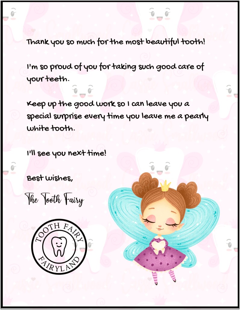 Tooth Fairy Receipt Free Template Pdf With Comments