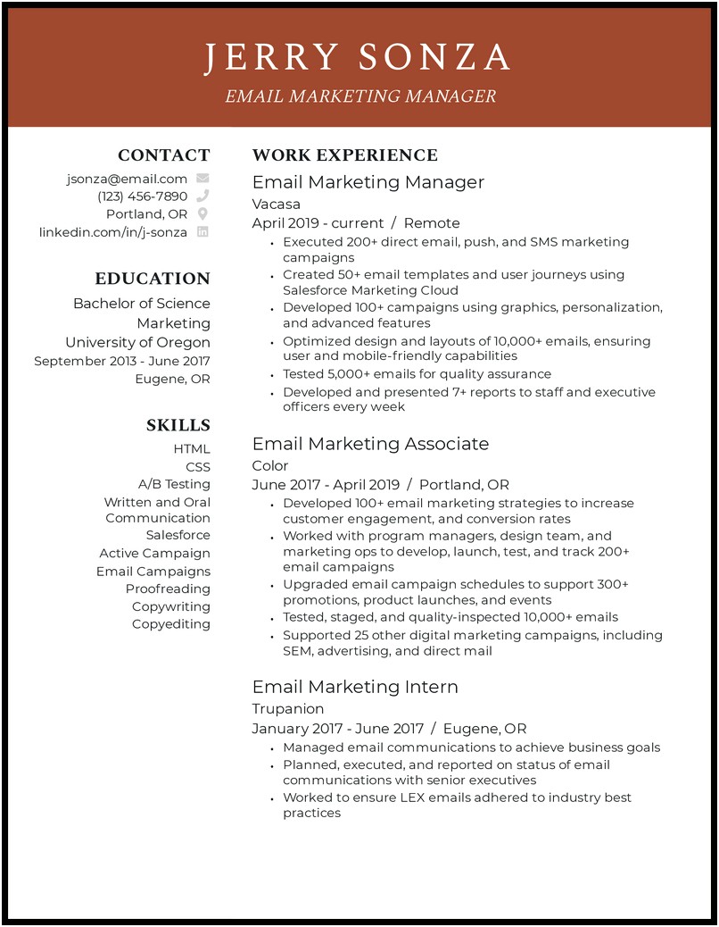 Top Skills For Marketing Communications Resume