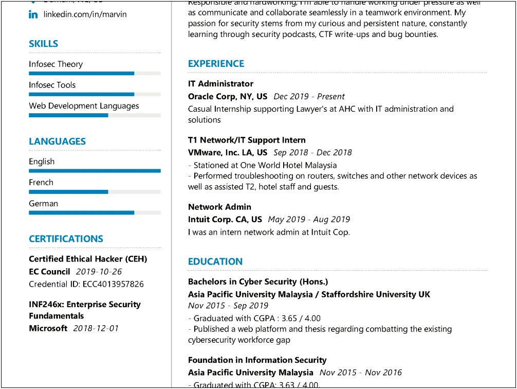 Top Skills To Put On Cybersecurity Resume