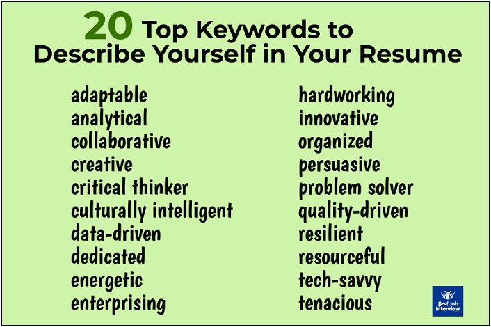 Top Words To Include In A Resume