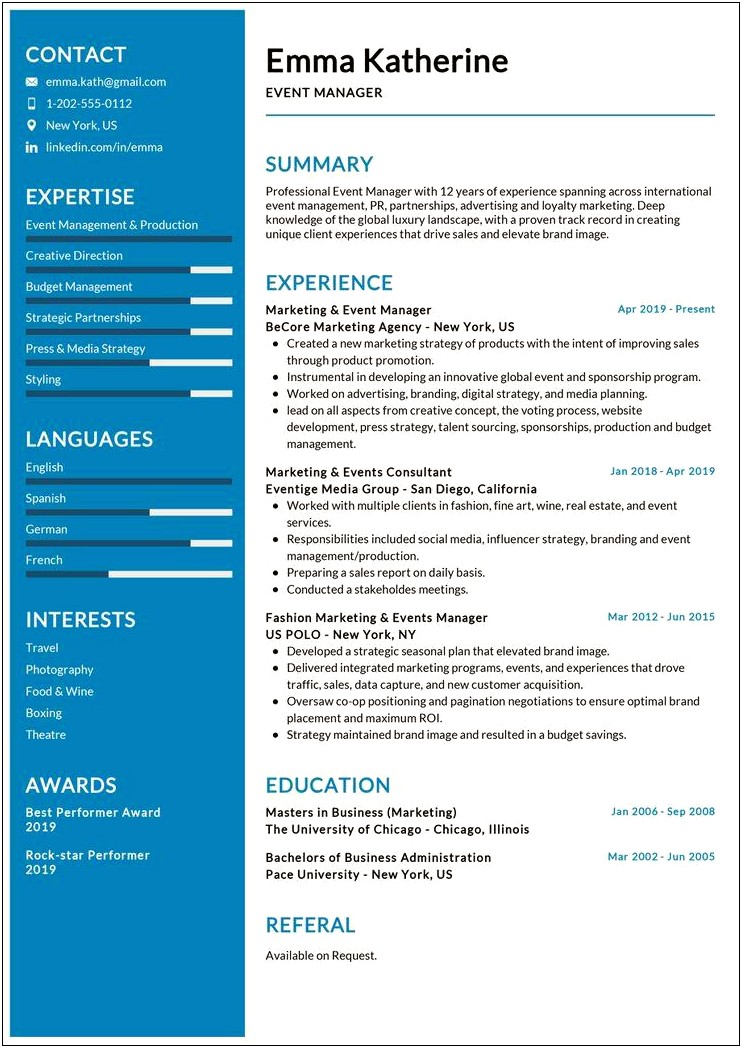 Trade Show Coordinator Job Description Resume