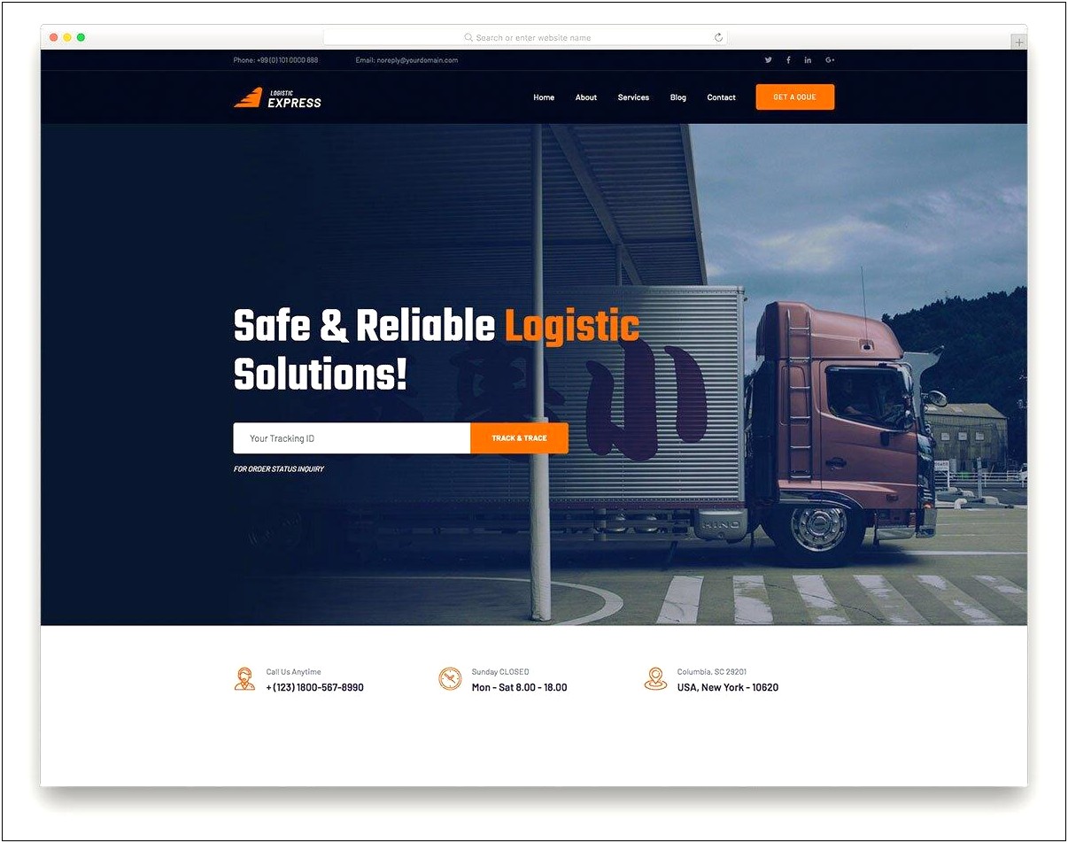 Transcargo Transport & Logistics Html Template Free Download