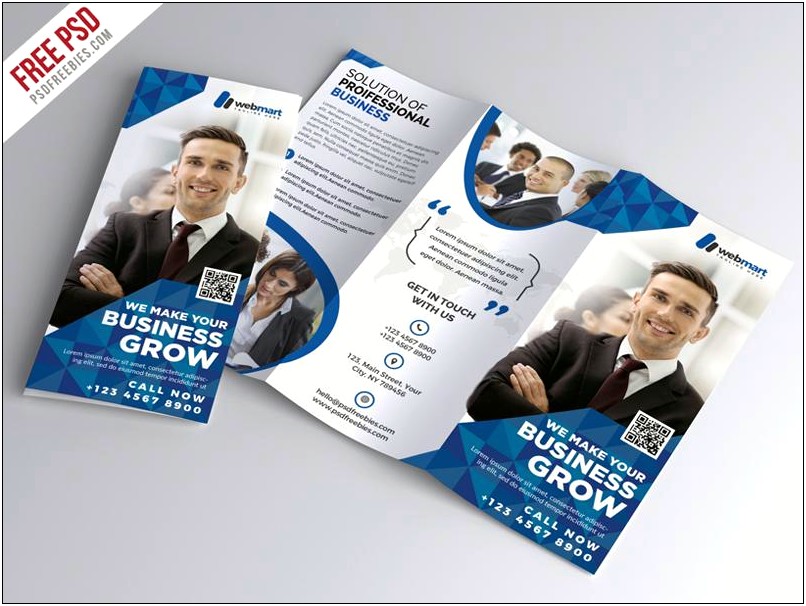 Tri Fold Brochure Template Free Download Psd