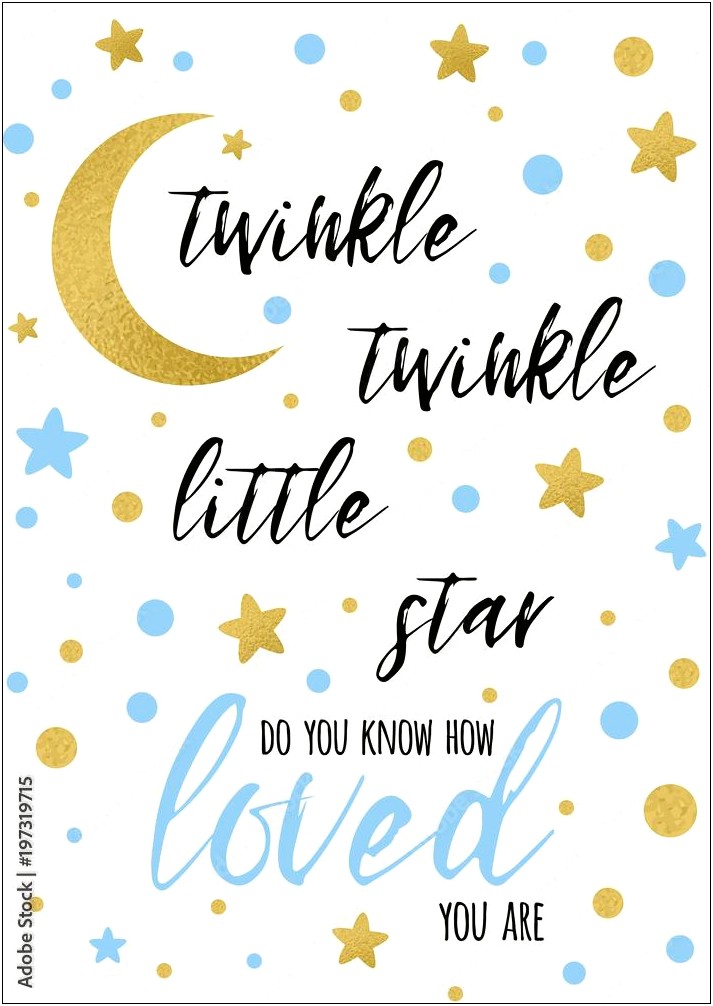 Twinkle Twinkle Little Star Baby Shower Template Free