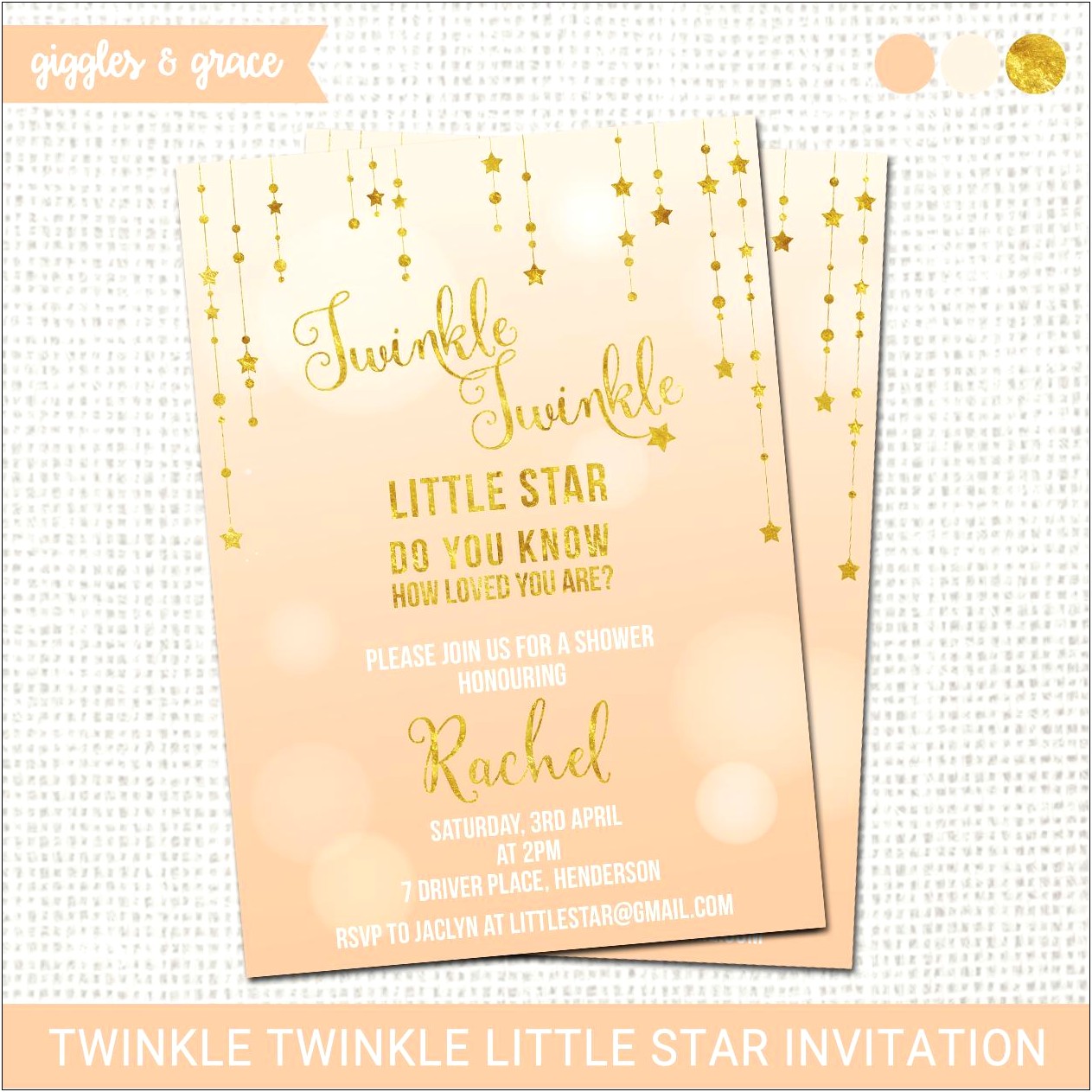 Twinkle Twinkle Little Star Invitations Template Free