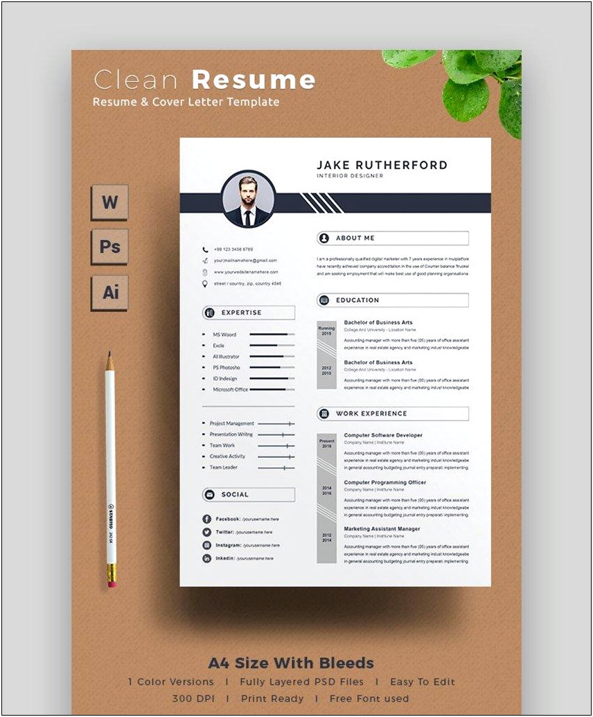 Two Column Download Template Resume Free
