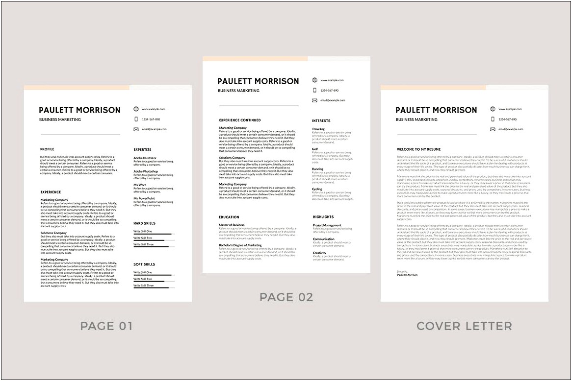 Two Column Resume Template Free Download