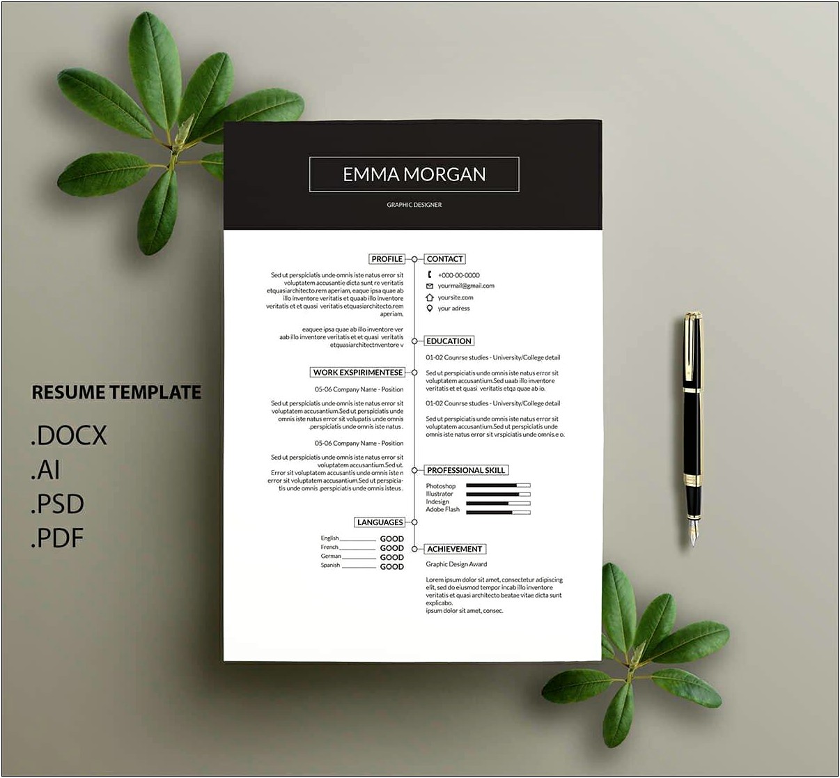 Two Column Resume Template Word Free Download