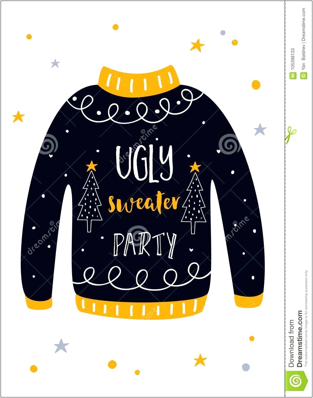 Ugly Sweater Christmas Party Invitations Template Free