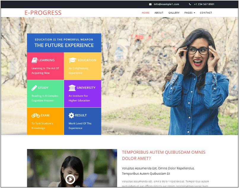 Universe College Education Html5 Template Free Download