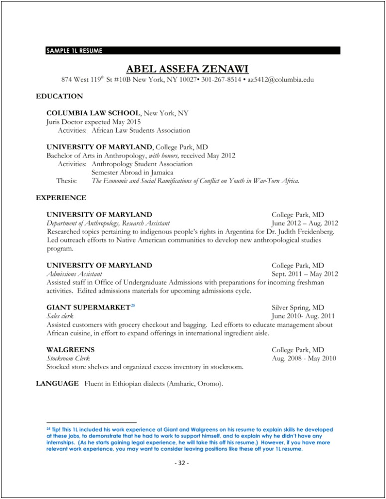 University Of Miami School Of Law Resume Guide