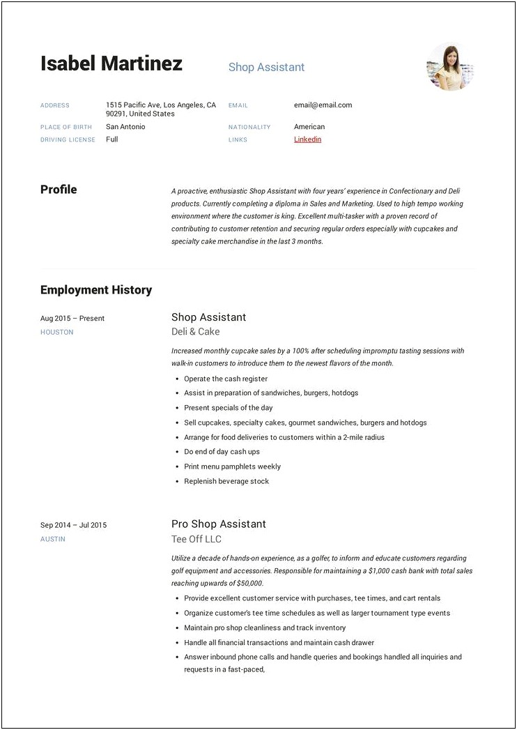 Ups Store Job Description For Resume