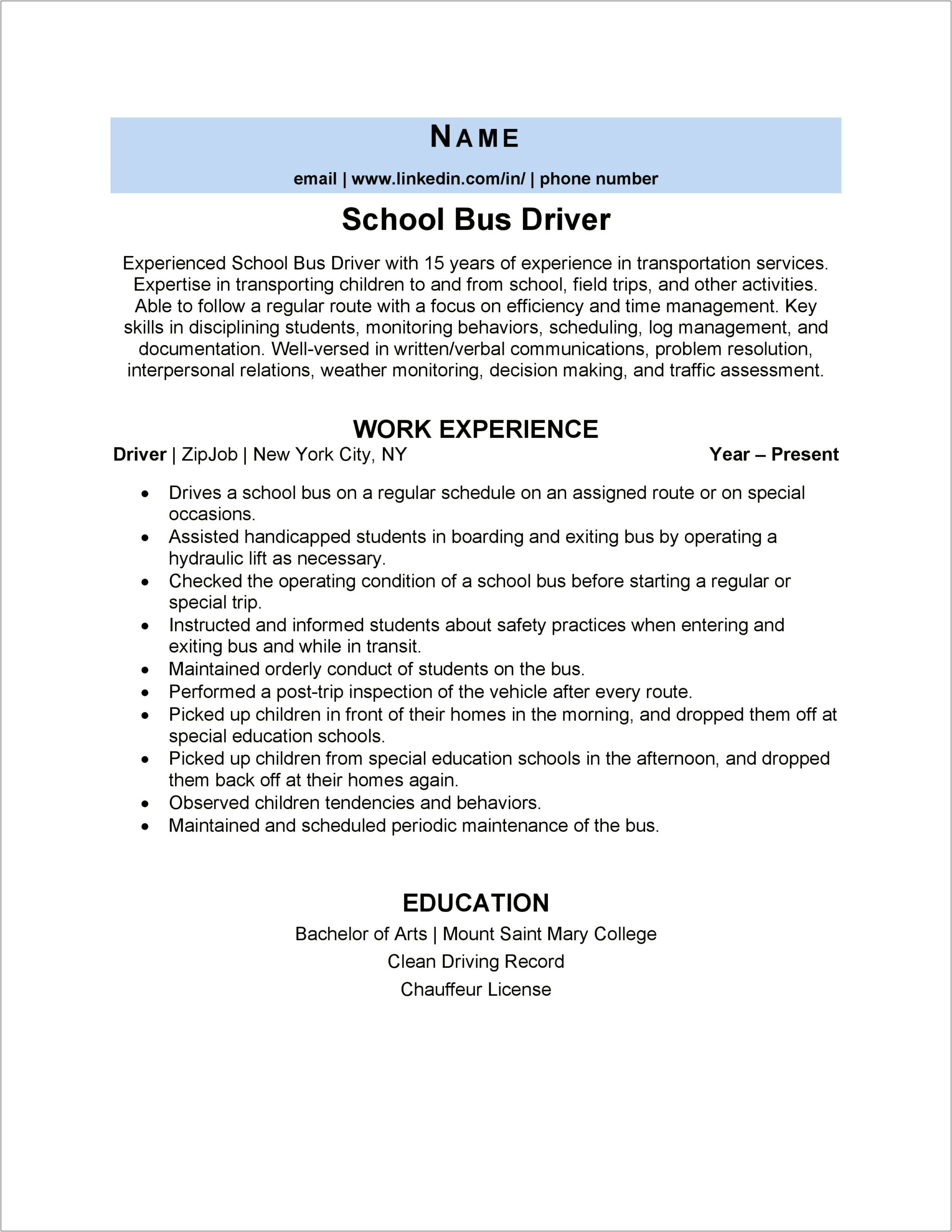 Using Field Trip Experience On A Resume