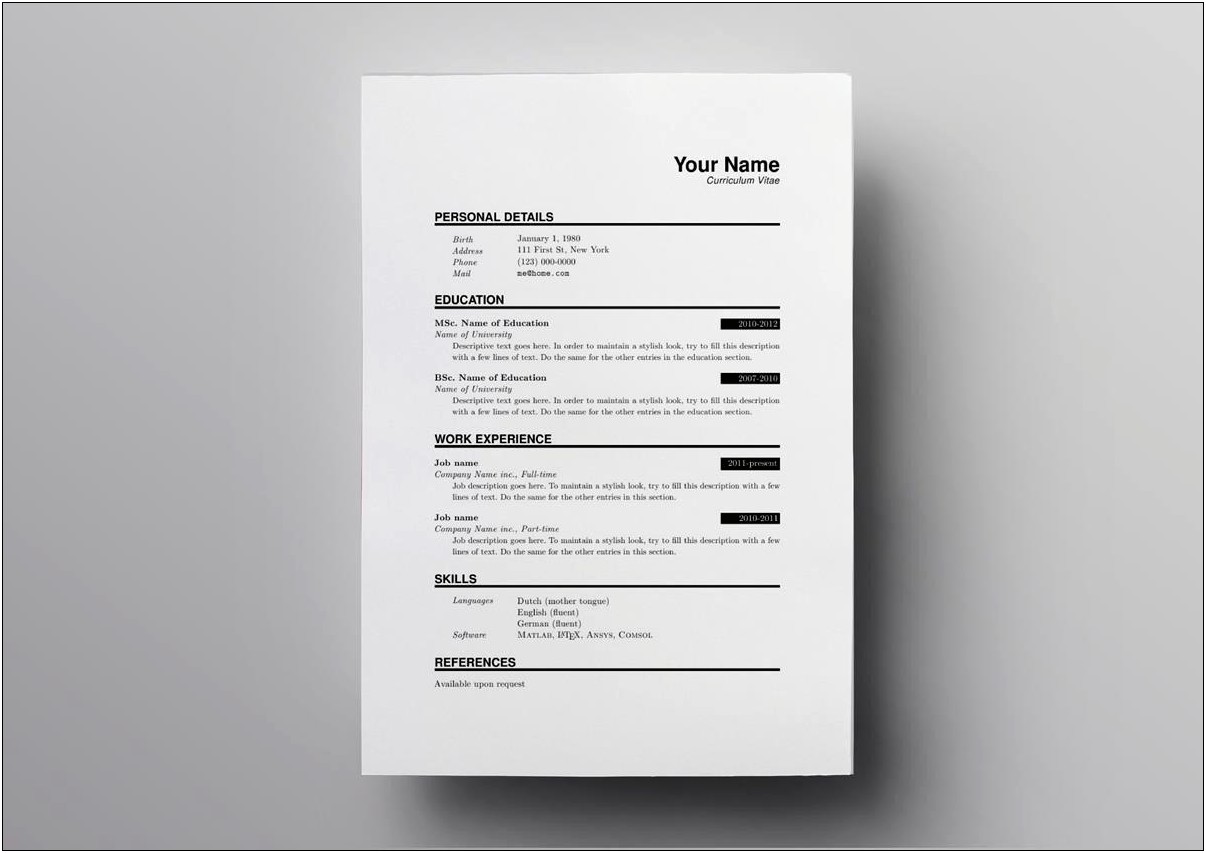 Using Tables To Create Resumes Microsoft Word Mac
