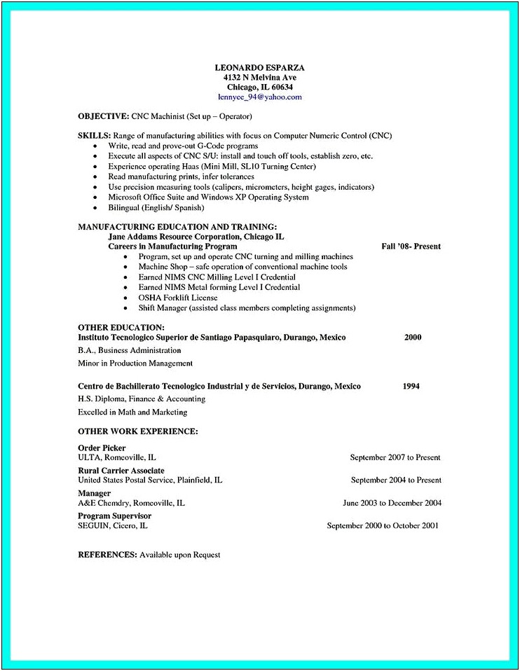 Usps Mail Carrier Winning Resume Example