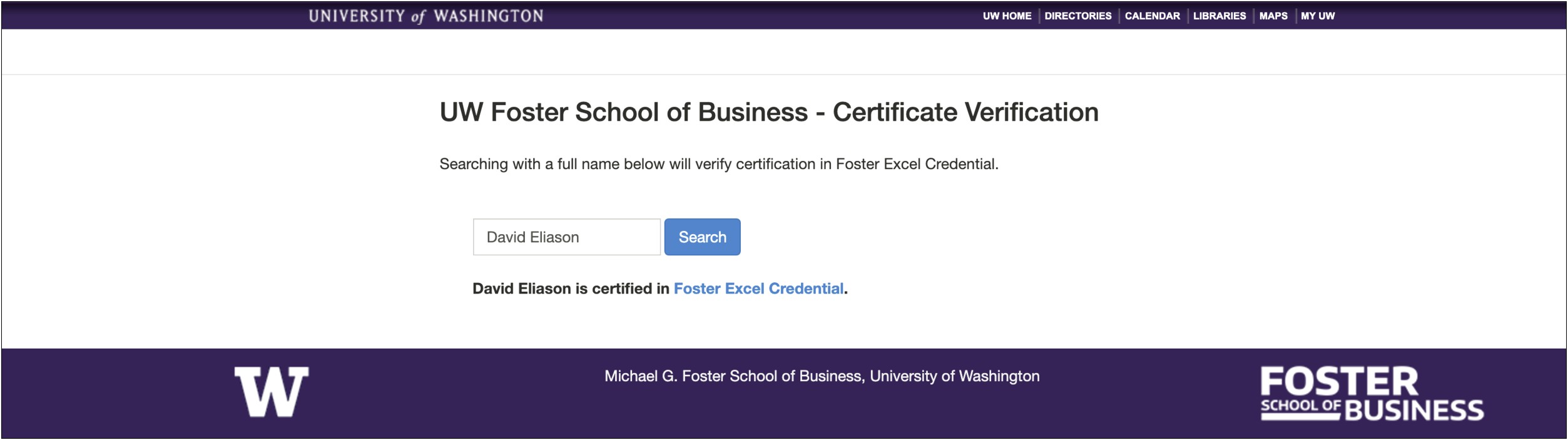 Uw Foster School Of Business Resume