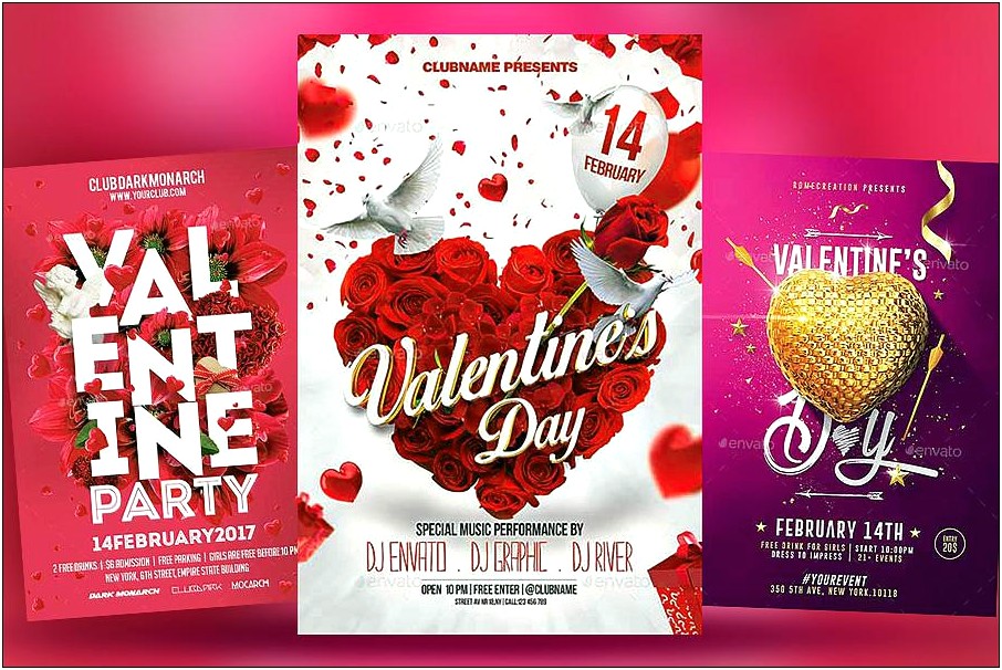 Valentine's Dance Flyer Templates Free Download