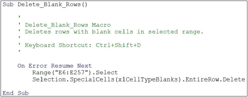 Vba Developer Macros Excel Sample Resume