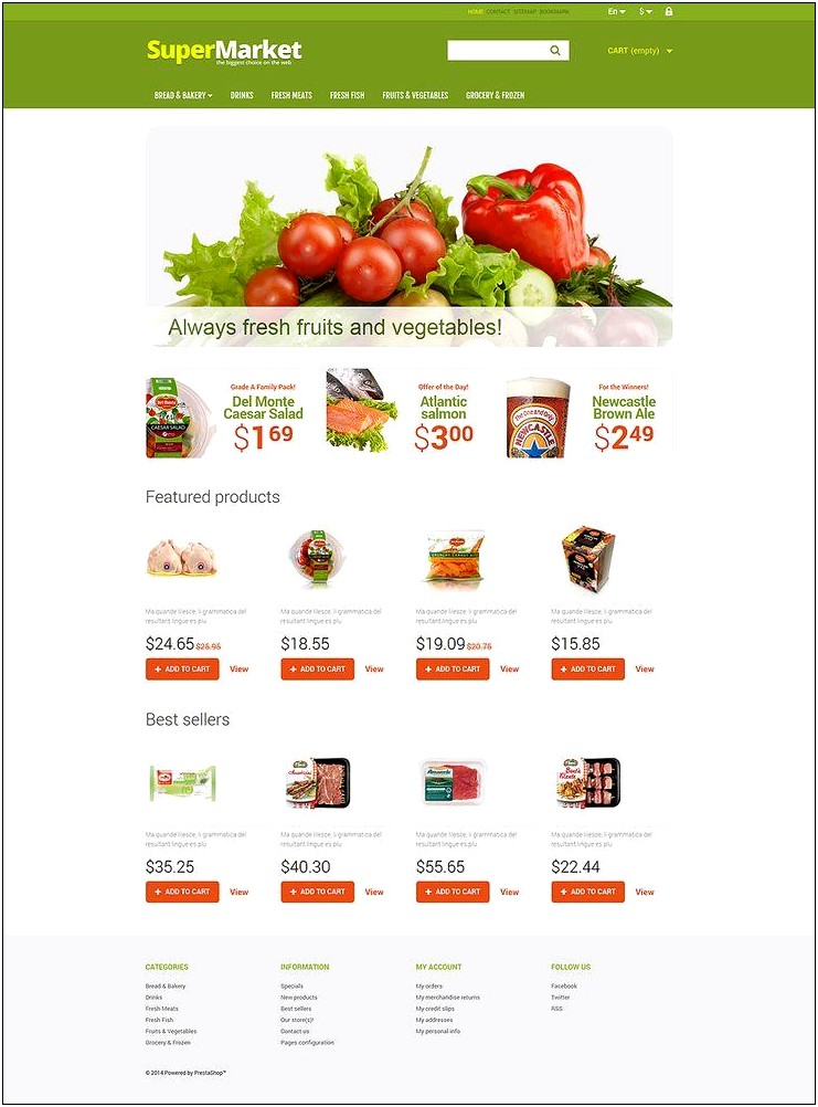 Veggie Supermarket Professional Html Template Free Download