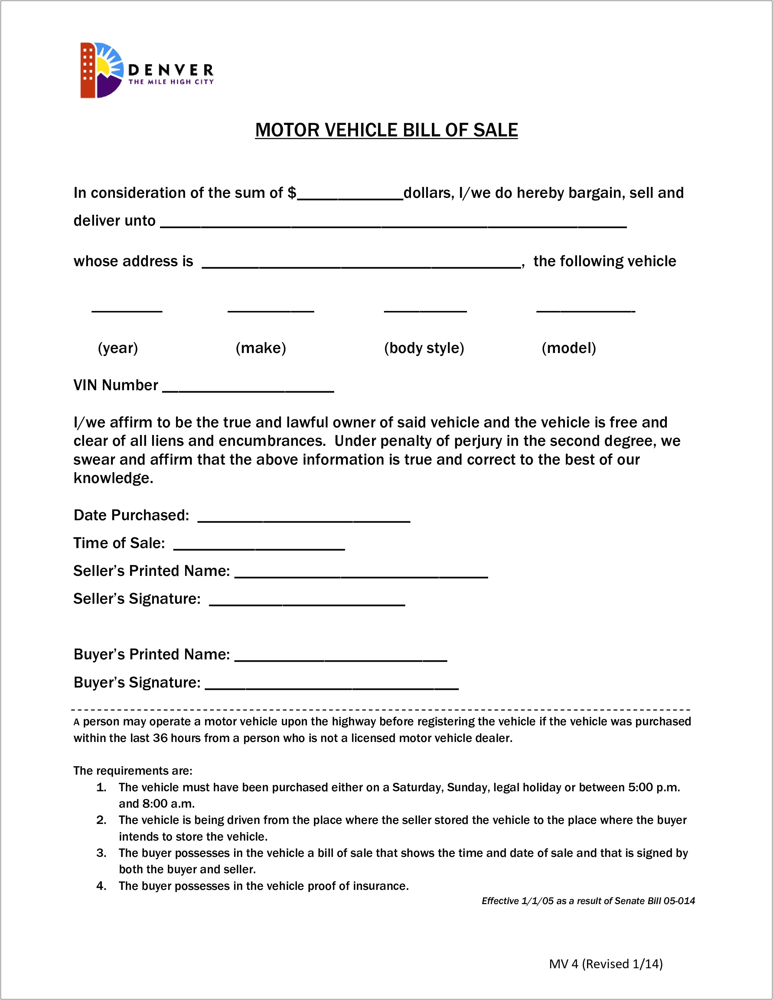 Vehicle As Is Bill Of Sale Template Free