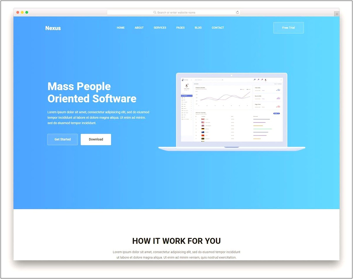 Vex Free Bootstrap 4 Landing Page Template
