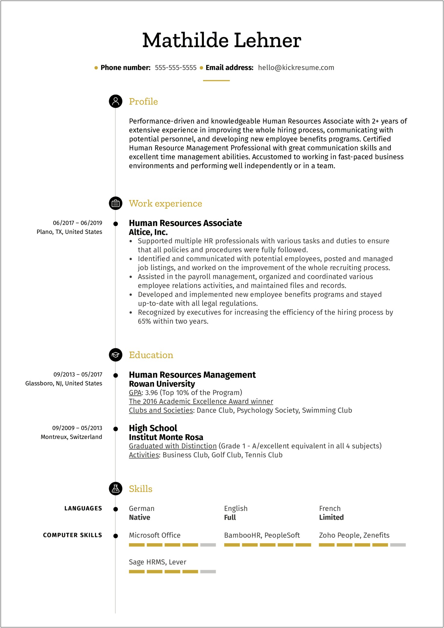 Vice President Of Human Resources Resume Sample
