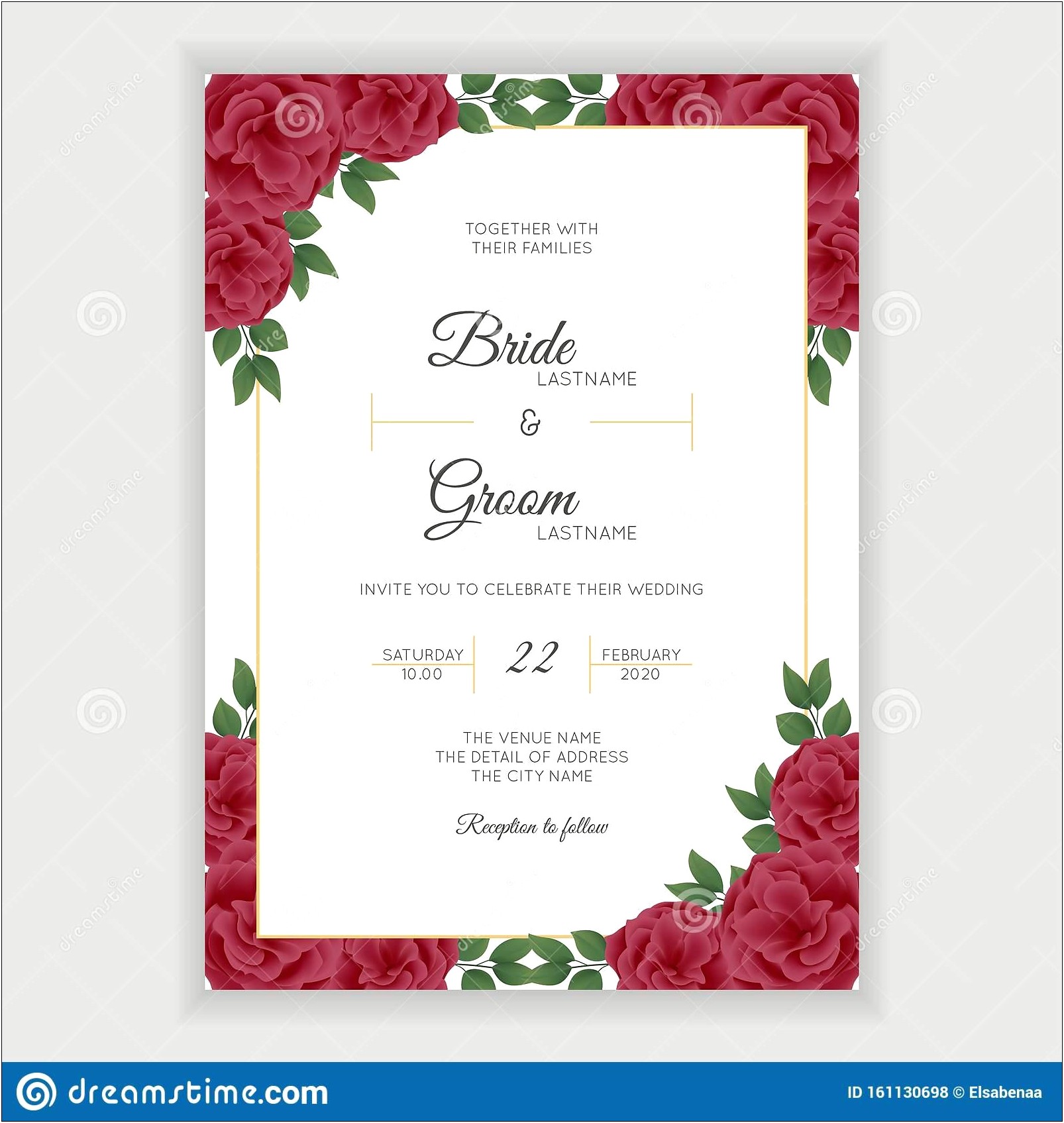 Vintage Wedding Invitation Card Template Free Download