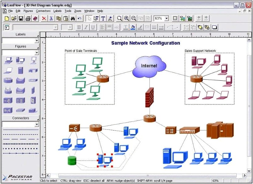 Visio Detailed Network Diagram Template Download