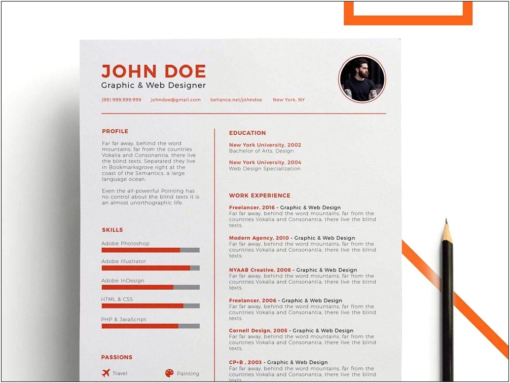 Visual Resume Powerpoint Templates Free Download