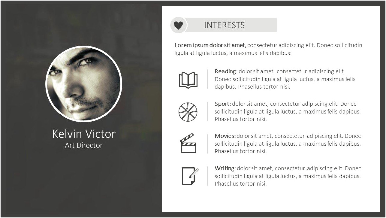 Visual Resume Templates Free Download Ppt
