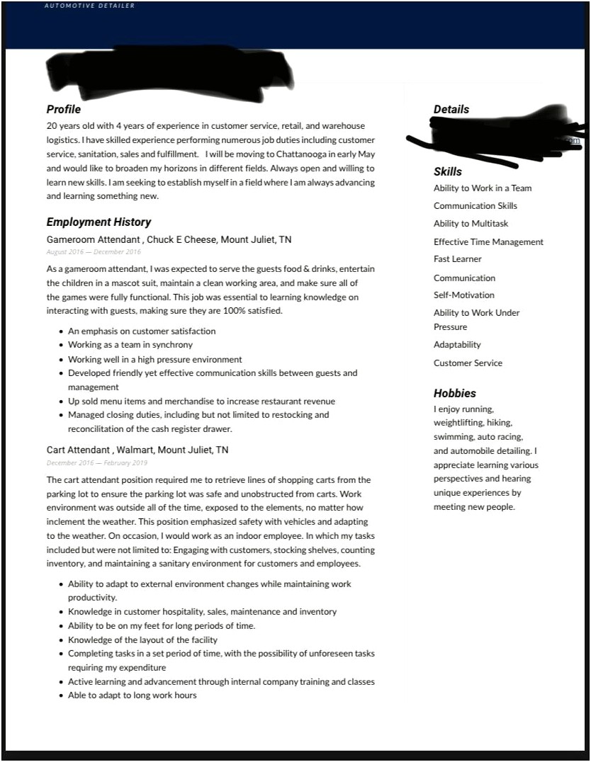 Walmart Customer Service Job Description Resume