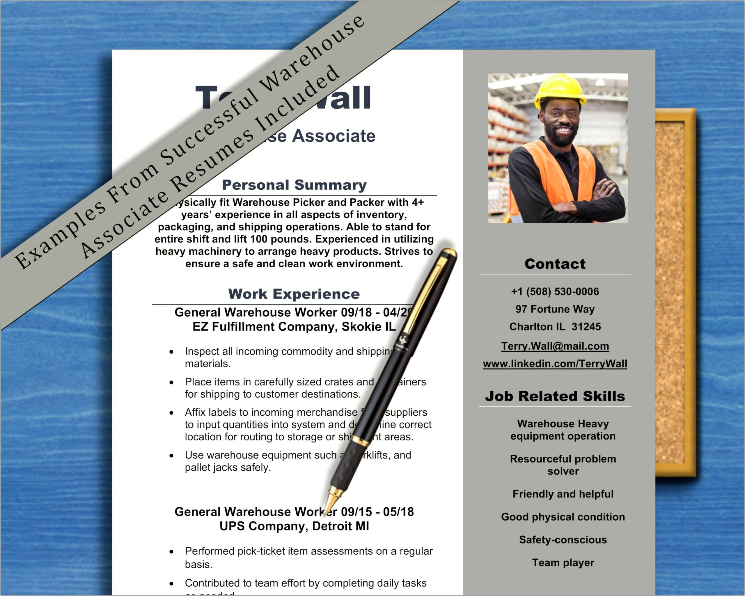 Warehouse Selector Job Description For Resume